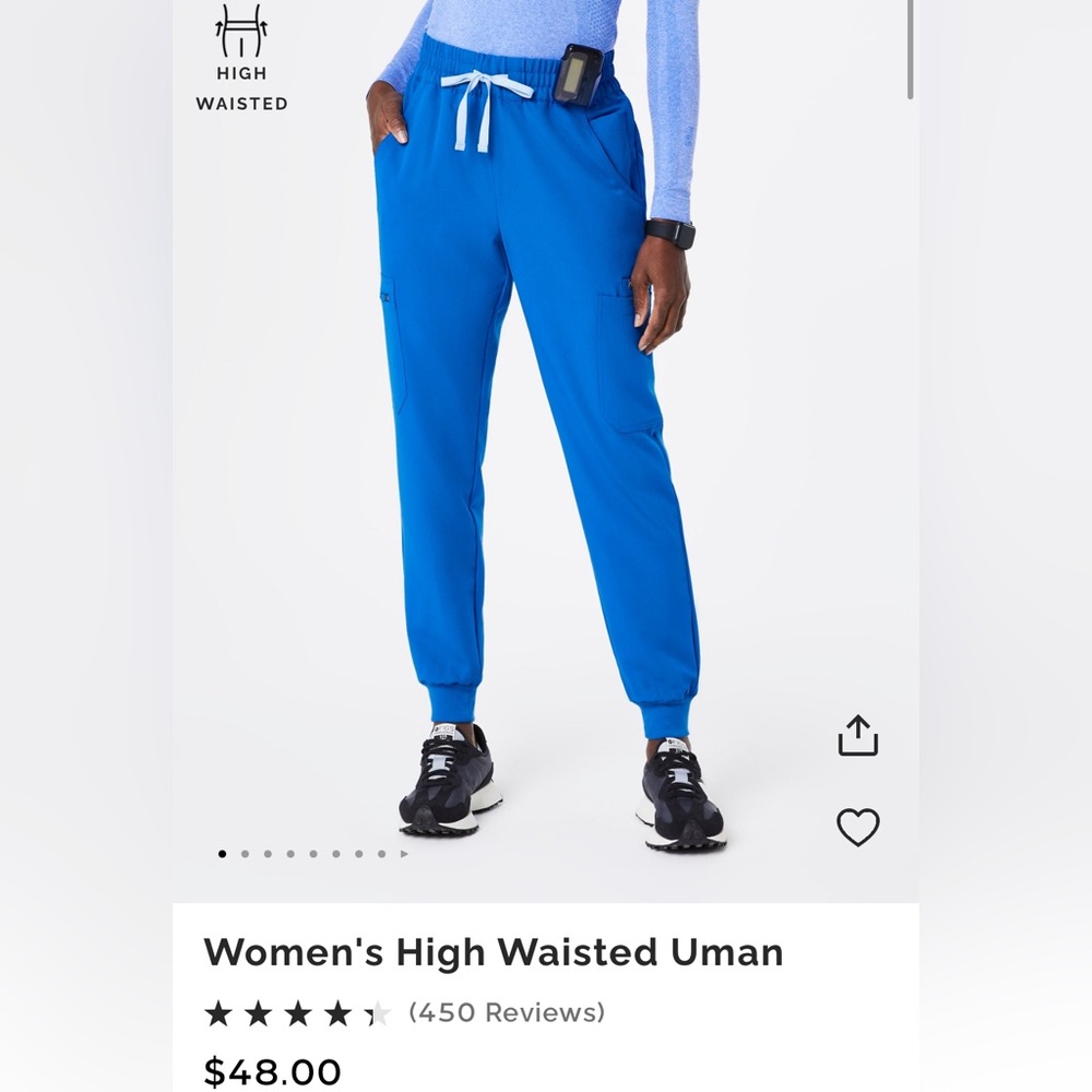 FIG Clothing Uman Relaxed Jogger Scrub Pants in Royal Blue